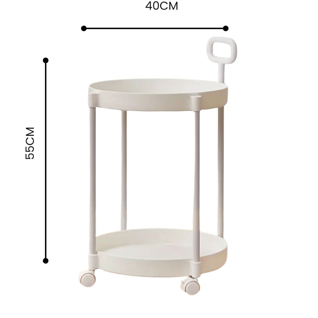 MESITA AUXULIAR 2 NIVELES CON RUEDAS