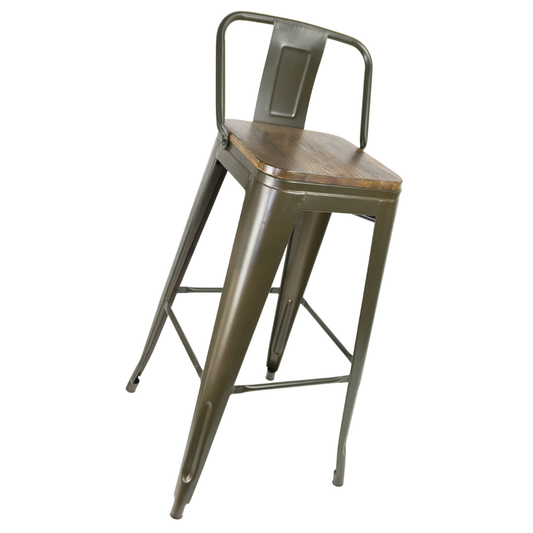 Taburete Metálico Tolix con Espaldar