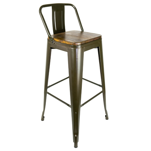 Taburete Metálico Tolix con Espaldar