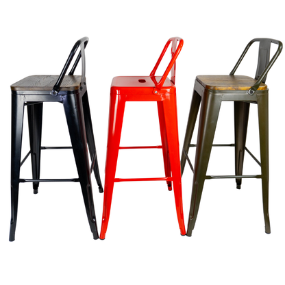 Taburete Metálico Tolix con Espaldar