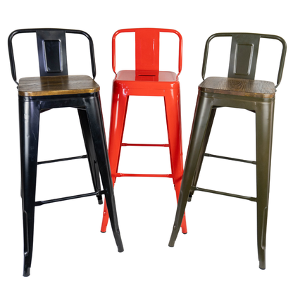 Taburete Metálico Tolix con Espaldar