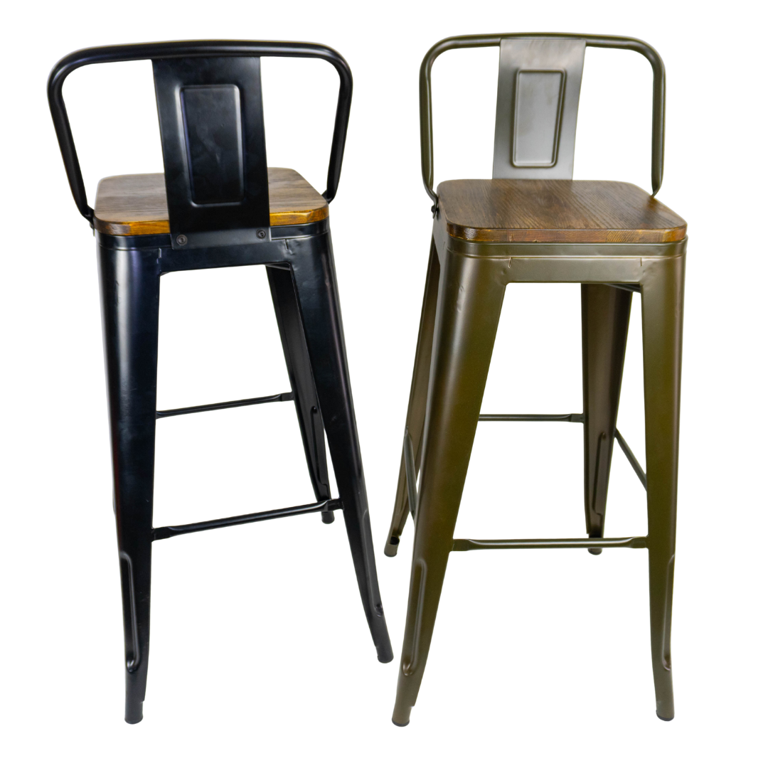 Taburete Metálico Tolix con Espaldar