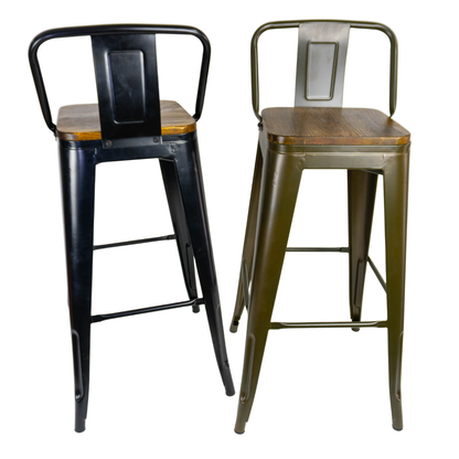 Taburete Metálico Tolix con Espaldar