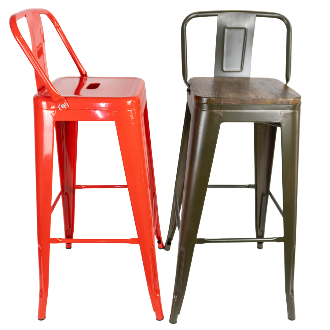 Taburete Metálico Tolix con Espaldar