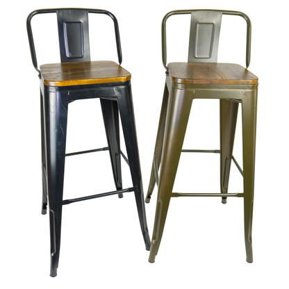 Taburete Metálico Tolix con Espaldar