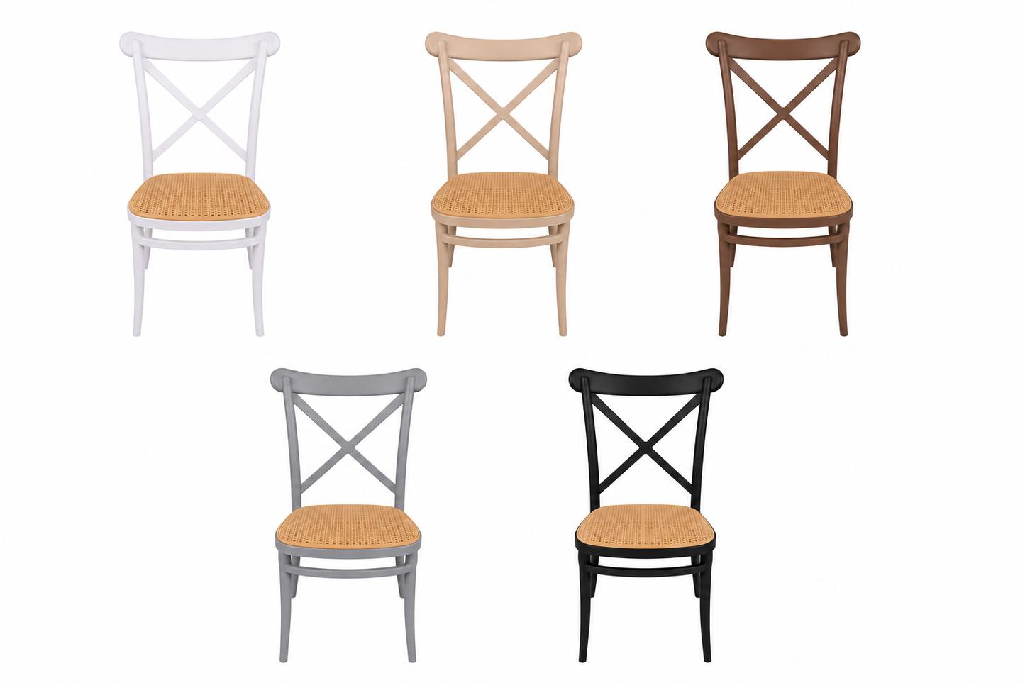 SILLA CROSSBACK CON ASIENTO EN MIMBRE