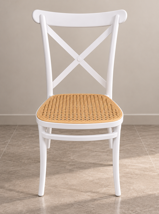 SILLA CROSSBACK CON ASIENTO EN MIMBRE