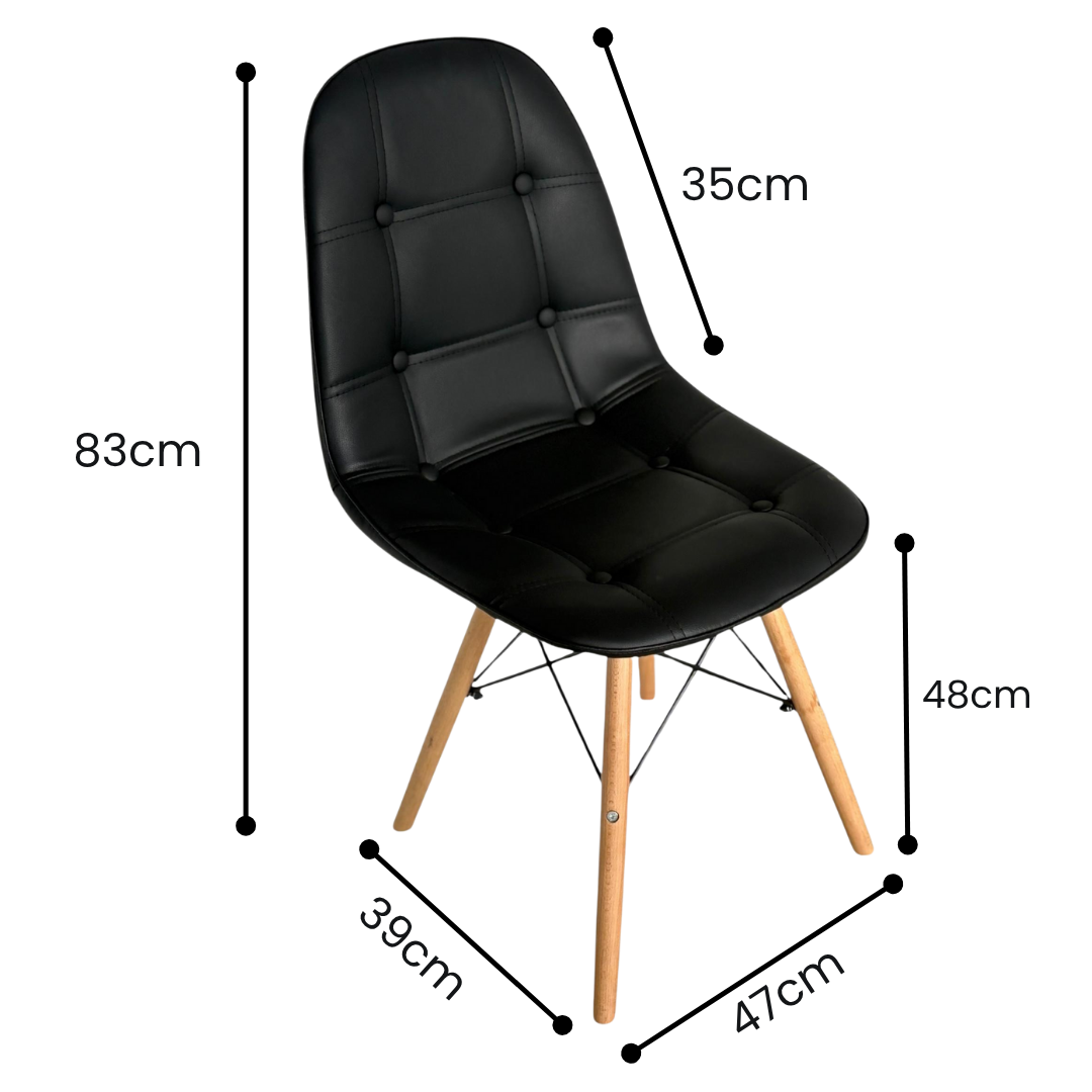 Silla Eames con botones
