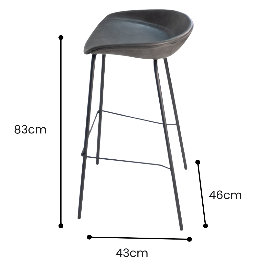 Taburete Misuri en cuero sintético