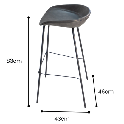 Taburete Misuri en cuero sintético