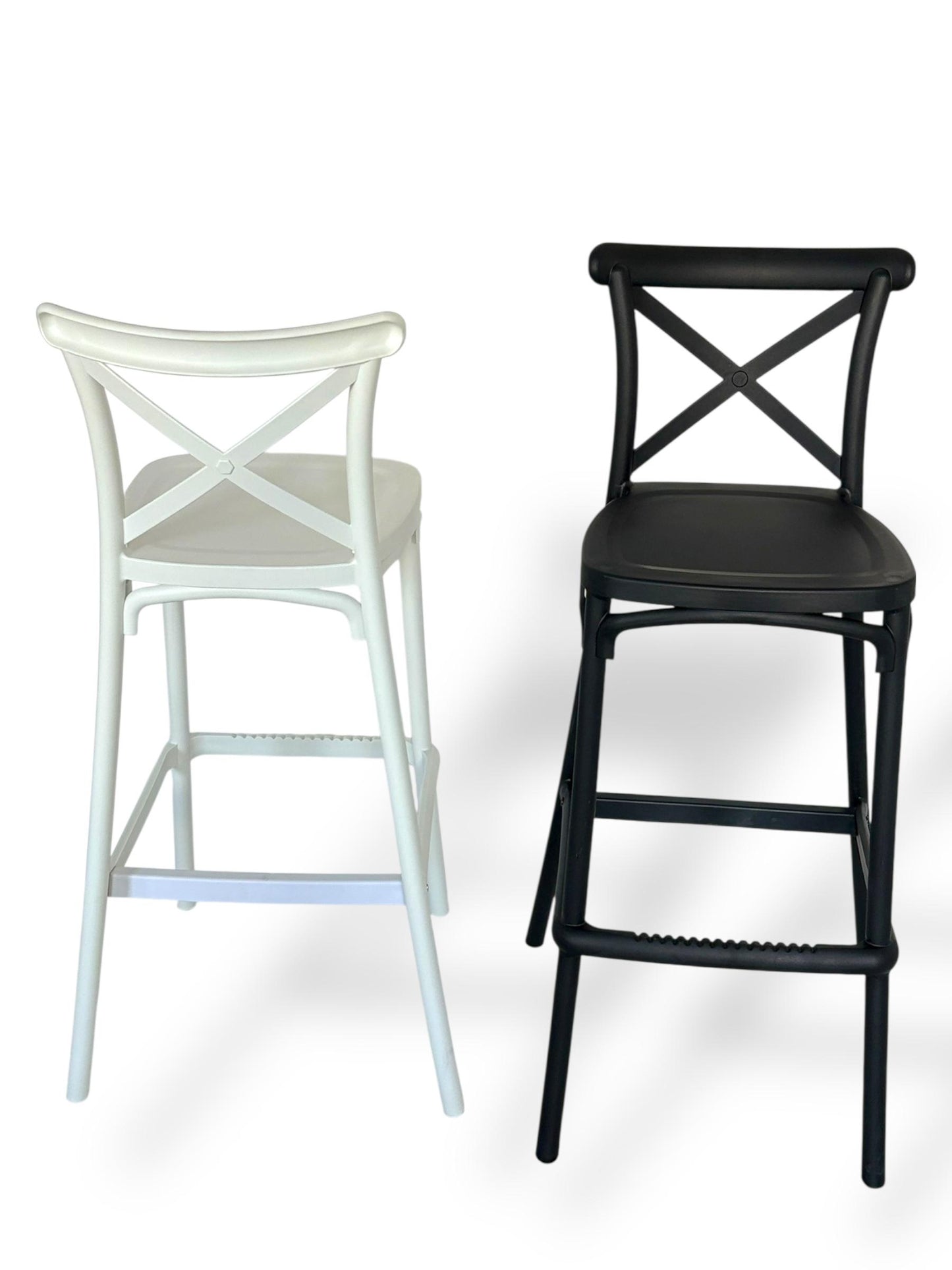 Silla Taburete Plastica Cross Back