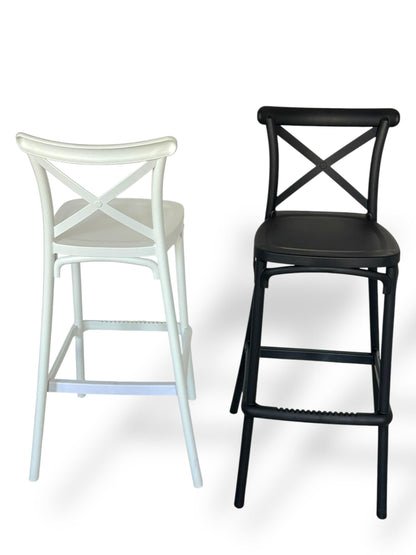 Silla Taburete Plastica Cross Back