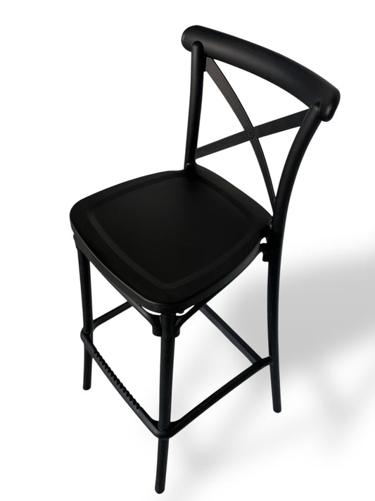 Silla Taburete Plastica Cross Back